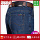 Jeep Spirit Jeep Summer Jeans Men's Straight Loine Thind Jeans среднего возраста с высокой талией папа Длинные брюки 3888 темно-синий 35 [2 фута 8 талии]