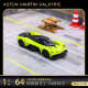 TSC Lamborghini Sports Car oficializado 164 Modelo de autos de juguete Simulación de automóviles de aleación Recolección de adornos Aston Martin-V12164 Green Carbon Fiber Sports Car