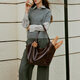 LAFESTINE TOP LAYER COWDE COBLE SAG TOTE SAL NOUVEAU SAGLE SUR ARRAL DE COUPATRE SUMBRE POUR FEMMES 2025 Caramel Brown