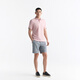 BOSS [100% cotton] Men's business casual slim fit short-sleeved POLO shirt 688-light pink L