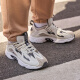 锐步（Reebok）男情侣款DMX1000网面轻便复古运动休闲舒适跑鞋 GX3895(建议拍小半码)_白_棕 34.5
