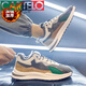 
Katile crocodile winter warm cotton shoes casual dad shoes trendy versatile sports running forrest Gump shoes male student Z1098 gray plus velvet to take one size larger 39