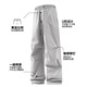 MINISO American trendy brand overalls men's autumn new outdoor camping casual straight-leg assault trousers Paris Gray XL