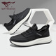 Seven Wolves men's shoes mesh breathable and odor-proof casual shoes for men's walking shoes summer new lace-up sports shoes soft sole shoes black 9922 41
