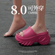 Belle 8cm squid-soled thick-soled slippers for women in summer new style for wear-increasing casual EVA internet celebrity beach high-heeled sandals white [3881] beautiful 8.0cm squid-soled 33 -34 positive size