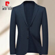 皮尔卡丹（pierre cardin）商务薄弹力透气休闲西服2025春夏季男士爸爸西装商务高端外套 9928蓝色 M 170/100-120斤