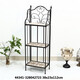 
Yusenyi Own Product Collection - American antique iron wood flower rack folding shelf flower pot storage shelf flower table green 42805-12804