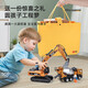 JPHZNB Engineering Vehicle Toy Set Children's Car Alloy Excavator Toy Car Boy Mixer Truck Excavator Mom Recommends Seven Car Set Gift Bag Version