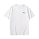 Hoilan Home Hi-T Gaoke Fuerte Marca de algodón pesado Algodón pesado Camiseta de alfabeto American Alphabet Black Summer Summer Pure Algodón redondo de algodón de algodón de moda blanco Algodón puro de manga corta-9196 XL [sugerido 140-170Jin [Jin equivale a 0.5 kg] E