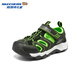 Skechers Children's Sandals Summer Baotou Outdoor Non-Slip Sports Breathable Big Children's Casual Light Soft Soled Beach Shoes Black/Lemon/BKLM 35