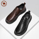 Camel Commuting Business Cowhide Leather Shoes Men's Soft Sole Increased Daily Casual Shoes P15A211020 Brown 40