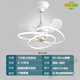 XMSJ Schlafzimmer Light 2025 Pop Light Luxusstil mit Lüfterlüfter Leichtes Hauptschlafzimmer Essdecke Lüfter Leichter Haushaltshalter 1W 9227 Schwarz 60 cm-Voice (kein Networking erforderlich + Fernbedienung