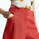 Langzi [Yang 25 Series] 2025 summer new white temperament dress/vlamp/short/scarves Orange shorts M