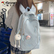Woodpecker Schoolbag weibliche Schüler der Junior High School Schülern Einfacher Schüler der Plaid High School 2025 Neues Rucksack College Student Leichtes hochwertiges Rucksack Green [Senden Sie Pfirsichabzeichen + Langzeitbeinelf]