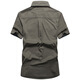 Bao Qiaoxu Summer Camisa de manga corta Camiseta holgazina para hombres Camisas de trabajo Multi-bolsillo