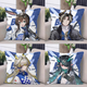 Cute Pagoda Ark Pillow, 6th Anniversary Rosen Linkage Chongyue Amia Doll Pillow Birthday Gift D1049 Chongyue Q 45*45 cm + double-sided pattern + pillow core