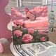 Wei Ci Digital Huile Painting DIY ROSE ROSE PEINTURE D'HUILE EN PEMENT POUR LE ROSE COLORAGE FORMES MAINS SOIR SOL