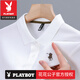 
Playboy (PLAYBOY) high-end pure cotton Pusen Paul POLO shirt pony label summer trendy brand short-sleeved T-shirt men's lapel t-shirt top official store brand 6626 red long-sleeved style 4XL 58/