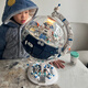 LEGO Plan de transformación Modelo Globe Asamblea para niños Toy Boys Jigsaw 6-12 años Espacio de regalo Panda [829 Gránulos/Movimiento de brazo/