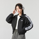 阿迪达斯 （adidas）女子梭织运动套装 2025夏季新款快干健身训练服潮流时尚休闲衣裤 黑色防风衣外套+长裤/两件套 XS