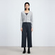 Shuiyunjian Shui Yun Jian Damen -Kleidung Einfacher schlanker weicher Hals langer Dünner Strickjacke Pullover 2025 Sommer neuer Stil hellgrau L.