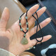 Jiuhuashan Hotan Jade Necklace Female Jade Buddha Pendant Big Belly Buddha Maitreya Buddha Jade Birthday Gift for Ladies and Girls High-end Hotan Jade Buddha Necklace - Gift Box + Certificate Small Size + Expired
