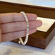 BMOI Old Phoenix 999 pure silver Czech beaded bracelet light luxury niche pearls sparkling pearls loose beads exquisite