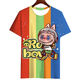 Shakron 2025 Neuer Labubu Zimomo Sommer-Trend 3D Print T-Shirt Top Short Ärmel für Grund- und Sekundarschüler TJJ3892 S 80-90jin [Jin ist 0,5 kg]