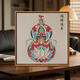 三栖虎中国风福禄满年珍珠画DIY材料全套宋锦手工数字油画感装饰画 LL13570全彩喷绘送点钻笔 20*20cm加厚实木内框