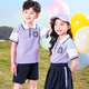 Chaomengcheng Primary School Uniforms Summer Children's Short-Sleeve Class Uniform Set Performance Clothes Kindergarten Clothes Summer Clothes Graduation Photo Customized 6623 Red Women's Set 100 Recommended height 90cm