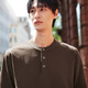 Mr. Cotton 5 Serie bequeme Waffel Henry Kragen Kurzarm T-Shirt Männer Sommerpendler Retro Casual Polo Shirt Mo Qing XL