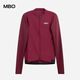Meissenlan (MBO) MBO Meissenlan spring and autumn thin breathable sweat-absorbent cycling jersey for men and women, long-sleeved road cycling suit, burgundy long-sleeved top (same style for men and women) 4XL
