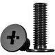 Tianzhuo Hardware CM black 304 stainless steel flat head cross screw C head thin head large flat head ultra-thin laptop screw black 304M2*3 head diameter 4 100 pieces