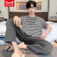 Catman Miiow New Pure Cotton Herren Pyjamas Sommer kurzärmeligte Pyjama-Sommer-Teenager Pure Cotton Home Clothing Set Shorts 5008 Männer (Baumwolle) 4xl [Vorgeschlagen 185-210jin [Jin gleich 0,5 kg]]]