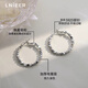 Lnieer Broken Silver Hoop Earrings 2025 New Hot Style High-Quality Earrings Earrings Niche Design Earrings Studs Earrings for Women 925 Silver Needles 3cm Silver Broken Silver Earrings