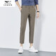 七匹狼夏季男透气九分裤2025青年新款户外商务百搭直筒纯色长裤潮流 MSHN-6623深灰 29