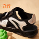 ANTA Children's Sandals Men's and Women's Shoes 2025 Summer New Summer Velcro Lingbo Open Toe Arch Beach Shoes Boys Black/Silver-8 39