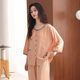 Yalu Pure Cotton 7-Viertel-Ärmel-Pyjamas für Frauen im Sommer kurzärmelige neun Viertelhosen für sommerdünnen Dünngrößen Reine Baumwoll-Kleidung 4840 [Damen-Baumwolle] M 80-100jin [Jin entspricht 0,5 kg]