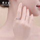 Zhou Taisheng platinum ring wheat ear ring PT950 live mouth exquisite light luxury gift for girlfriend and wife Christmas gift wheat ear ring about 2.2g