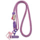 Mobile phone chain lanyard, hanging neck crossbody with clip, can be carried on the back, girls' high-end bag, anti-lost, fashionable Apple Huawei, national style colorful purple star pendant + clip