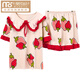 Pyjamas d'été modal pour femmes, coton Coton à manches à manches à manches courtes coréen mignon costume mince dessin animé Spring et automne des vêtements de maison à la maison White Skm6621 m (recommandée 75-95jin [Jin est égal à 0,5 kg]))