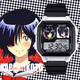
Playing the mystery of the girl X Bubu Mikoto peripheral watch 2D watch Children's junior high school students electronic watch [Fashion silver-black-electronic watch] L3884 [Gift box packaging]