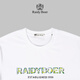 Raidy Boer/Ridy Boer [mismo modelo en línea y fuera de línea] 2025 Camiseta de manga corta con estampado lacado para hombres de verano 7018-80 White XS/160/44