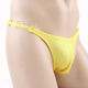 Sous-vêtements sexy basse ceinture fine courroie de string masculin coloride solide respirant double triangle de cuisse pantalon sexy blanc creux single taille