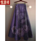 Hengyuanxiang jupe féminine jupe mi-longueur 2025 Nouvelle jupe à l'ourlet imprimée à la mode, la jupe mince et tombante et trop genoue. Jupe-fleur nationale m recommandée 80-95