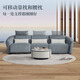 
Lezhibao LAZBOY fabric zero wall function sofa living room multi-person imperial concubine position Chenille sofa blue star 673 wave blue-3.23m large threesome left electric right shape