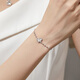 Meluxe platinum PT950 butterfly platinum bracelet for women, birthday gift for girlfriend, wife, about 3.37g, about 16+3cm long