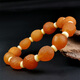 Amber style, one thing, one picture, one certificate, natural beeswax bracelet for men and women, original leather sea drift material, raw amber stone with skin, 15.52g, size about 11*13mm