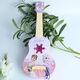 Yinming Kulomi Guitarra para niños Ukulele Toys Music Puzzle Las chicas pueden tocar melodías pequeños instrumentos 44cm Yeluli