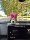 Litian Automobile Central Control Screen Paste Doll Decoration Pendant Cute Plush Ornament Girl Car New Year Gift Black and Green Sweater Seat Belt Style Covered Safety Belt